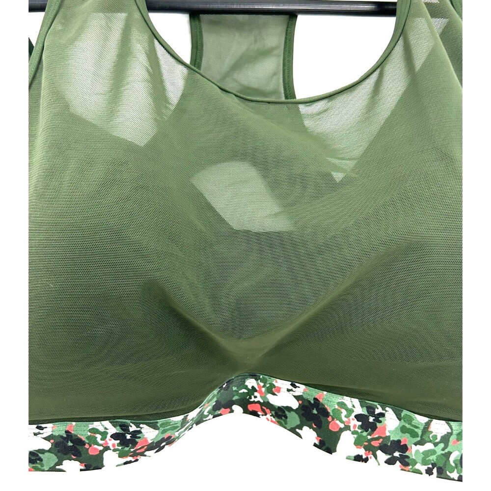 Adore Me Green 38DDD Micah Contour High Impact Sport Bra Mesh Adjustable Straps - Picture 8 of 12